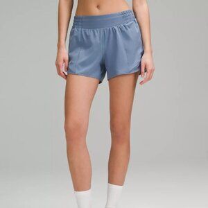 Lululemon Hotty Hot High-Rise Lined Short 4" in Oasis Blue, Size 6